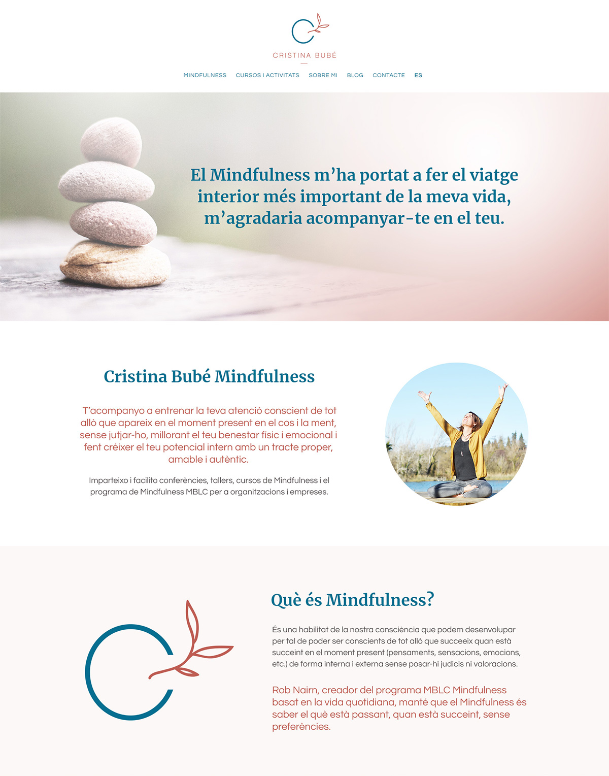 Diseño web Cristina Bubé Mindfulness