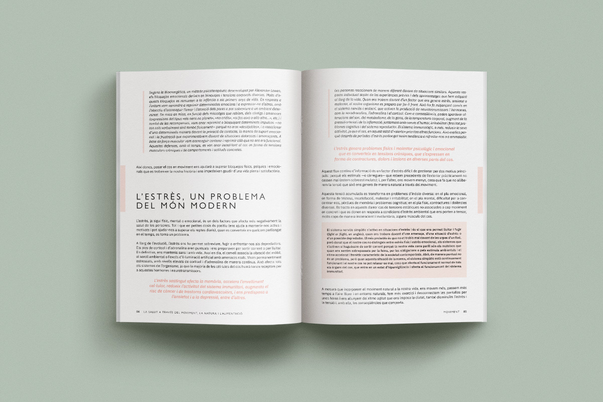 Diseño editorial de libro La Salut