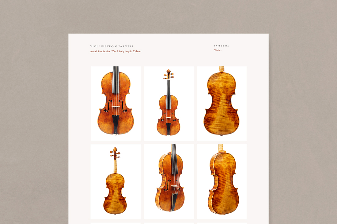 Diseño página web corporativa Eduard Sitjas Luthier Violines