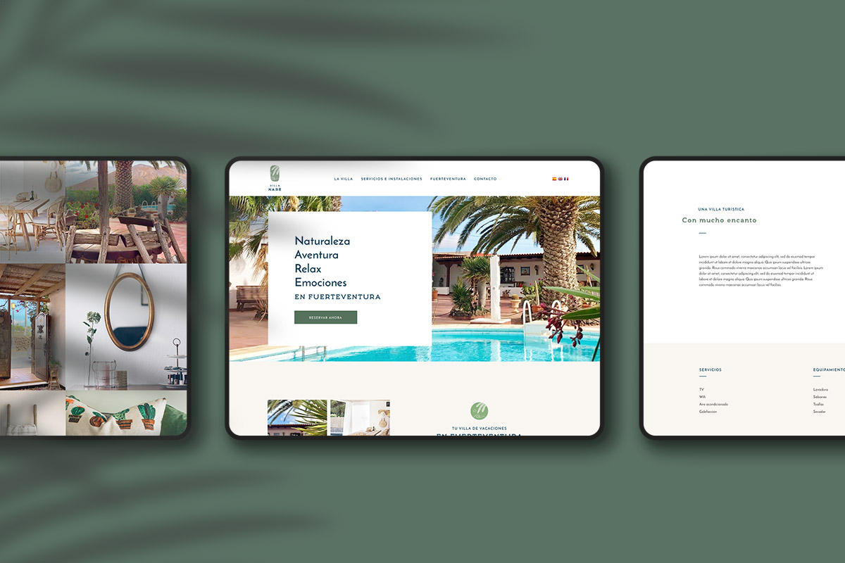 Diseño página web Villa Nare Fuerteventura