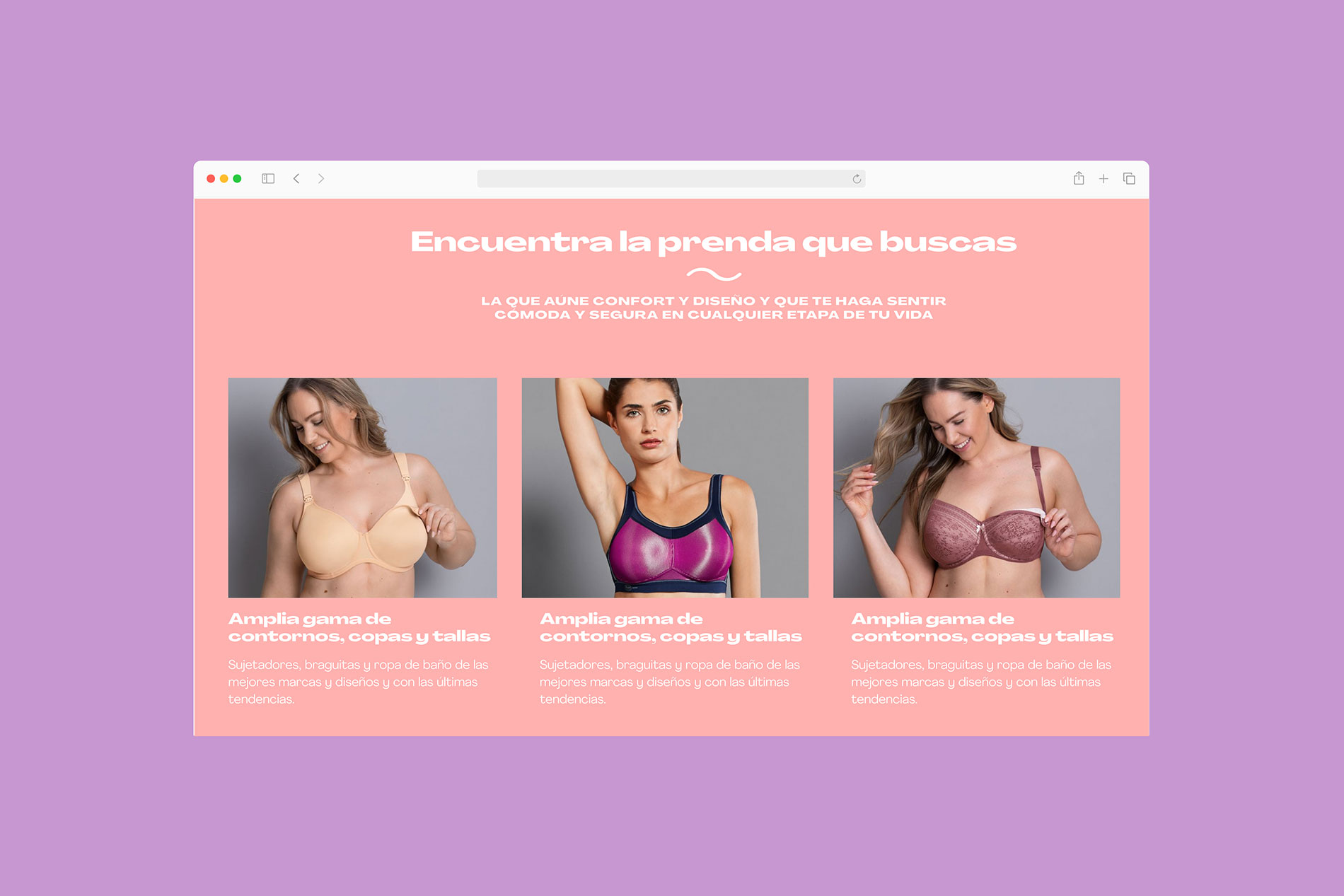 Interfaz web responsive para la boutique online de YUD Corsetería, optimizada por LaKarulina.