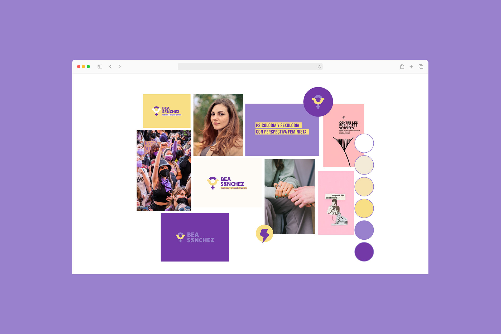 Diseño de branding, identidad visual, página web y ecommerce de Bea Sánchez sexóloga