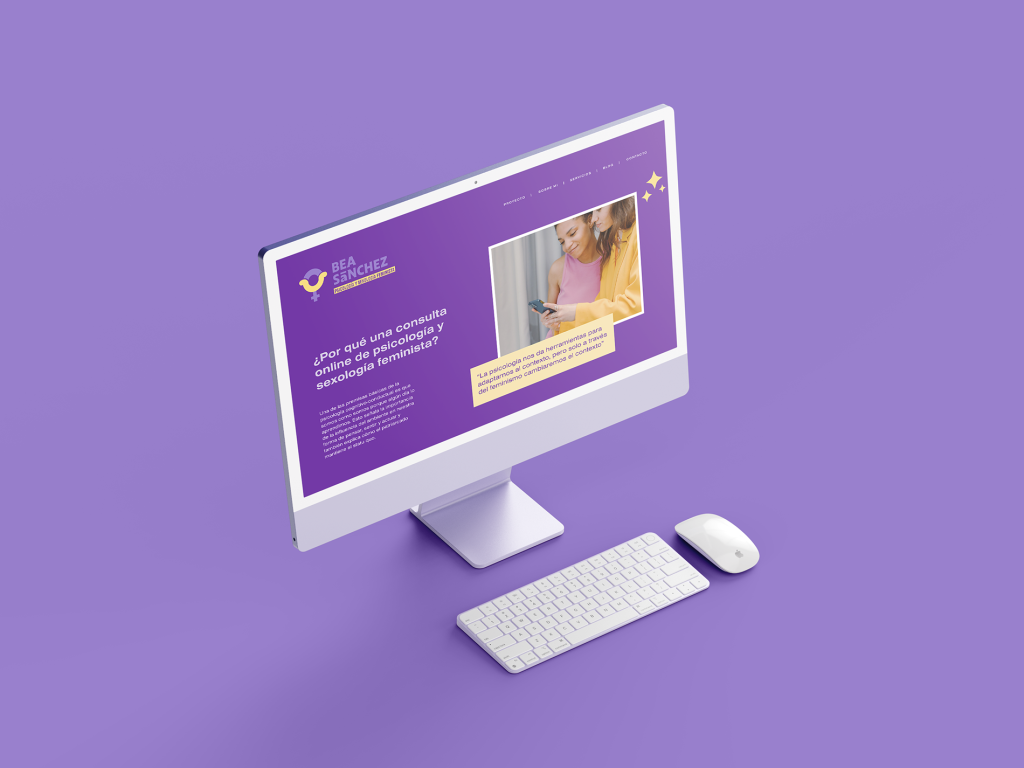 Diseño de branding, identidad visual, página web y ecommerce de Bea Sánchez sexóloga