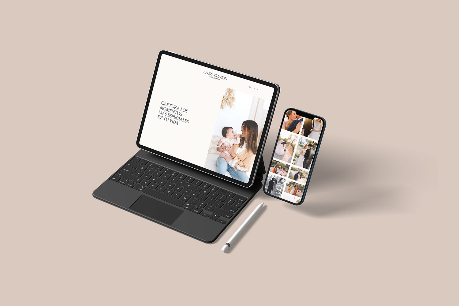 LaKarulina - Diseño de branding y página web para Laura Chacón Fotografía. Poryecto web subvencionado con el bono del Kit Digital.