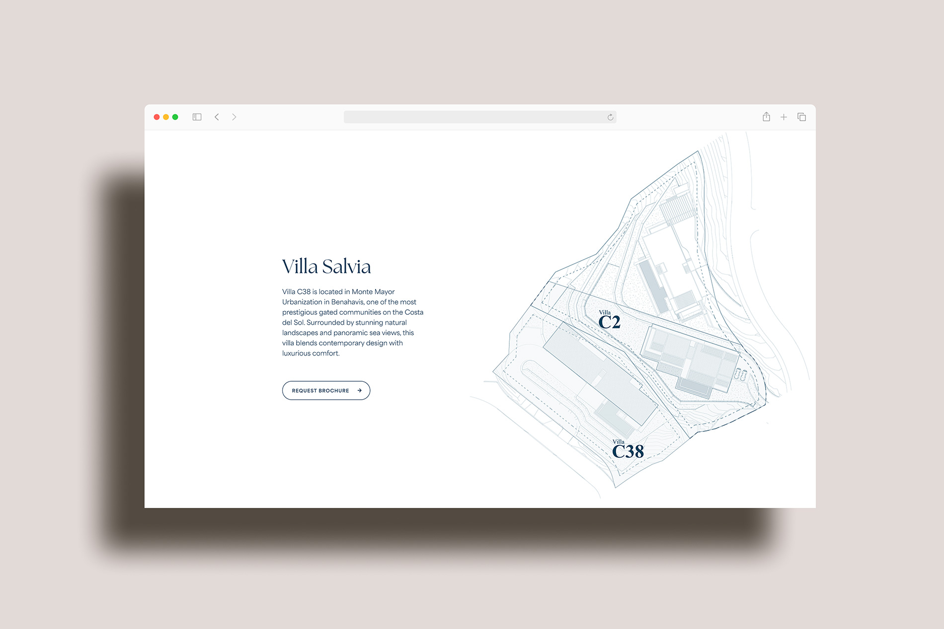LaKarulina - Diseño de identidad visual y página web corporativa para IDDOMUS: arquitectura , diseño y construcción de villas de lujo en la Costa del Sol. Espacios amplios, ritmo visual suave y jerarquías claras.