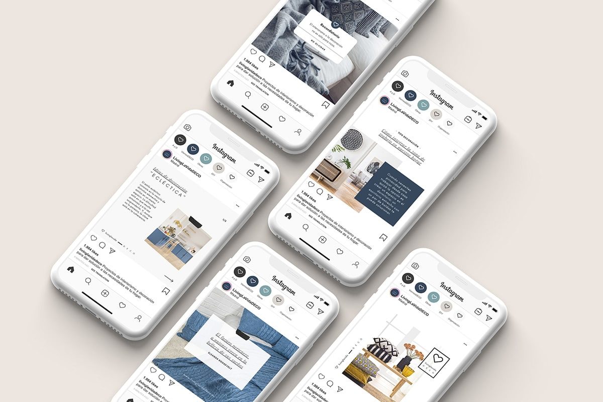 Living La Vida DECO diseño branding Instagram