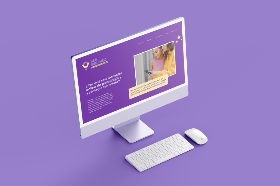 Diseño de branding, identidad visual, página web y ecommerce de Bea Sánchez sexóloga