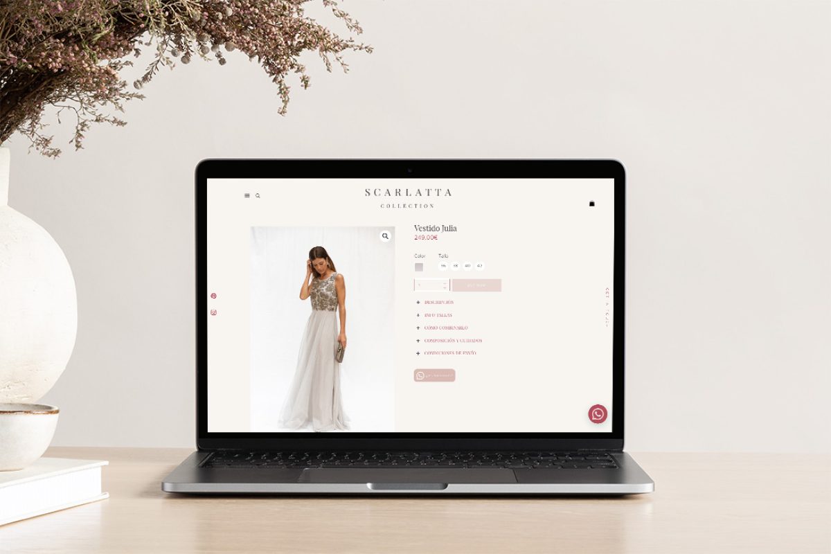 Diseño web shop online Scarlatta Collection Boutique